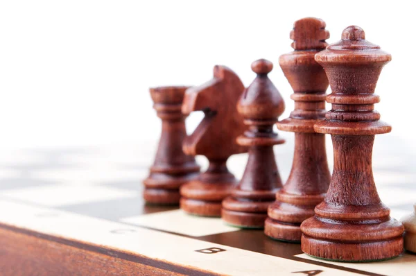 Peças de xadrez isolado — Fotografia de Stock