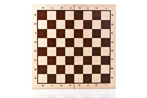 Tabuleiro de xadrez isolado — Fotografia de Stock