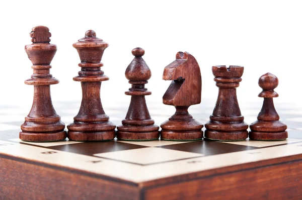 Holz Schachfiguren — Stockfoto