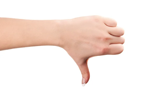 Gesto com a mão da mulher — Fotografia de Stock