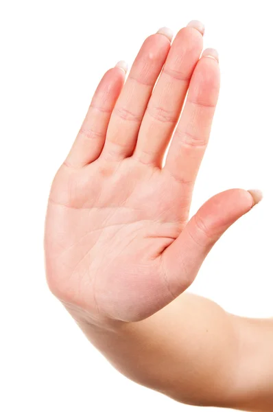 Hand gebaar stop — Stockfoto