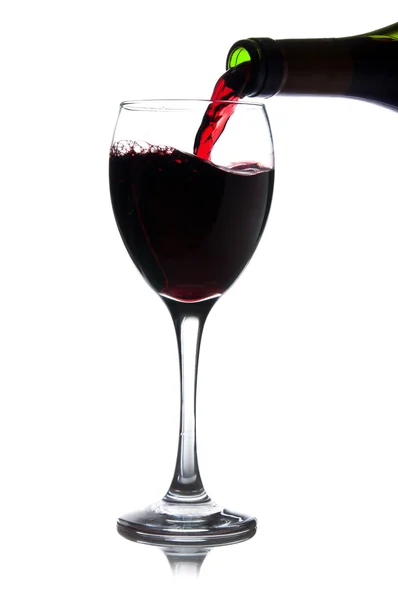 Χυνόμενο κόκκινο κρασί — Φωτογραφία Αρχείου