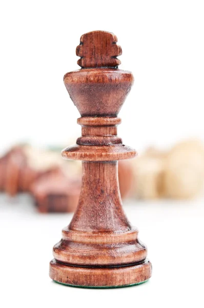 Chess king isolerade — Stockfoto