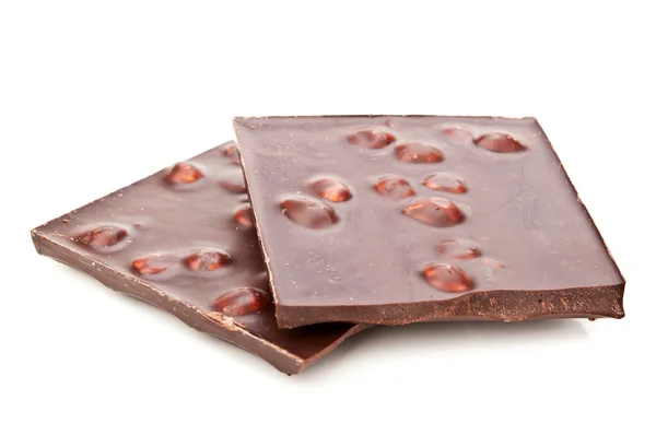 Barra de chocolate com nozes — Fotografia de Stock