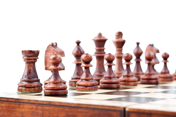 Peças de xadrez isolado — Fotografia de Stock