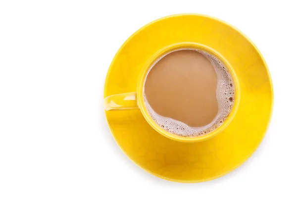 Xícara quente de cappuccino — Fotografia de Stock