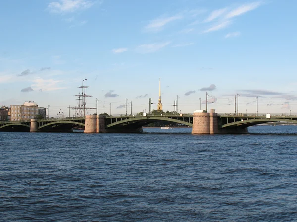 Pohled na řeku Něva — Stock fotografie