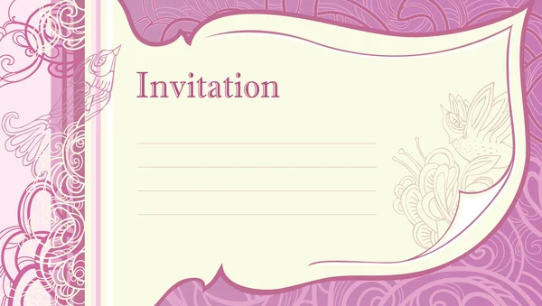 Decoración de tarjetas de felicitación - invitaciones — Archivo Imágenes Vectoriales
