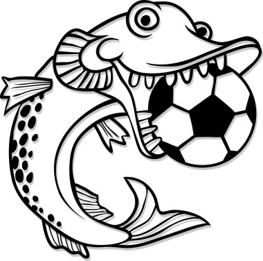 Pike as a symbol of the football team clipart