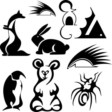 Stylized animals clipart