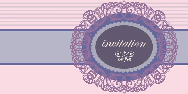 Invitation to a wedding or an anniversary — Stock Vector