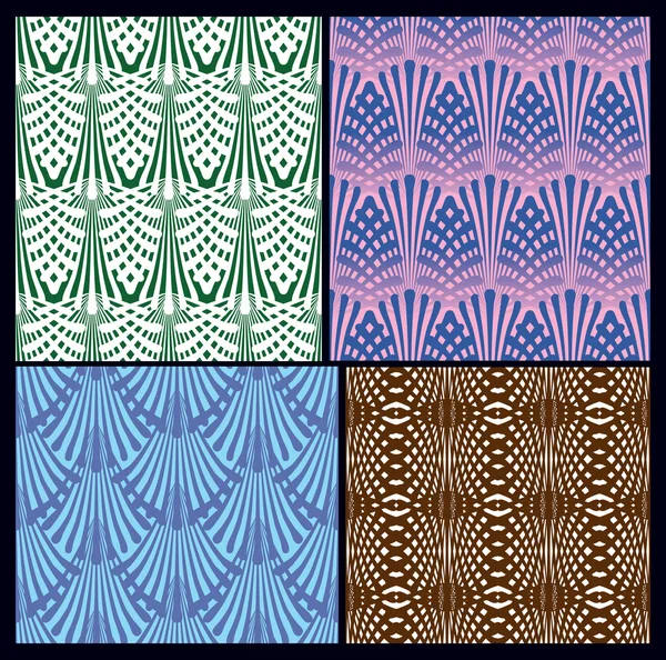 Eine Reihe nahtloser Muster. Varianten von Texturen — Stockvektor