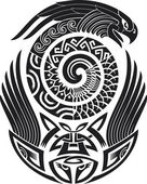 Kígyó-madár tetoválás tervezés