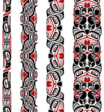 Haida style seamless pattern clipart