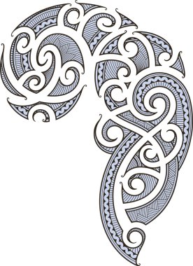 Maori tattoo design clipart