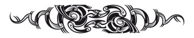 Two dragons (tattoo design) clipart