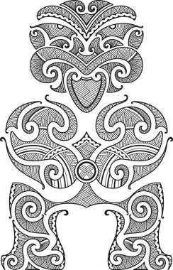 Tiki tattoo design clipart