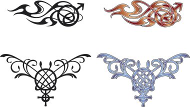 Venus and Mars tattoo designs clipart