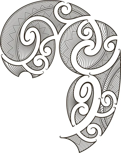 Maori tatuering design — Stock vektor
