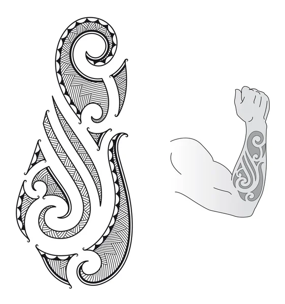 Маорі татуювання дизайн — стоковий вектор