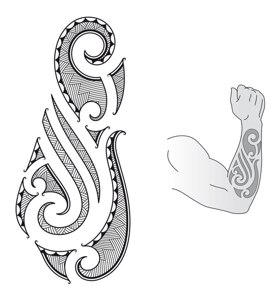 Maori tattoo design — Stock Vector