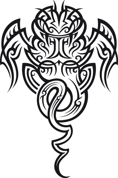 Taniwha tatuering design — Stock vektor