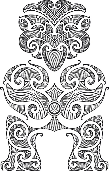 Tiki tattoo design — Stock Vector