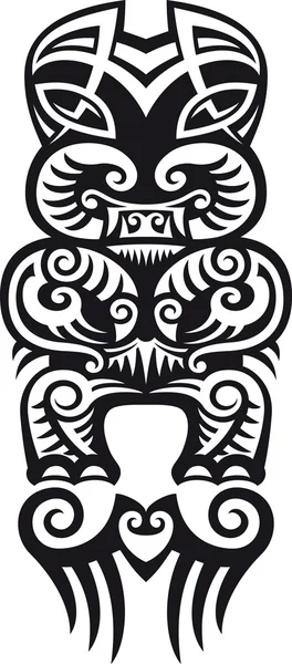 Taniwha (Tiki) tattoo design — Stock Vector