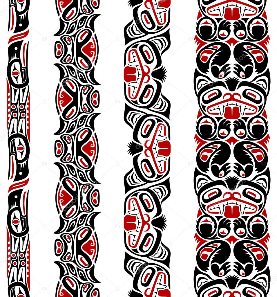 Haida style seamless pattern Stock Vector Image by ©artefy #8899096