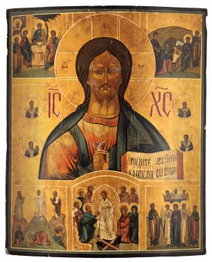 Antique orthodox icon clipart