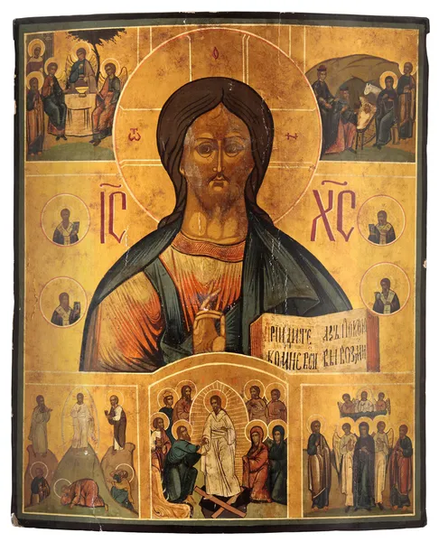 Ícone ortodoxo antigo — Fotografia de Stock