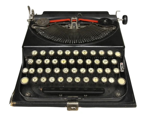 Античная портативная пишущая машинка — стоковое фото
