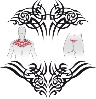 Tribal tattoo design clipart