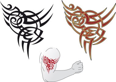 Tribal tattoo design clipart