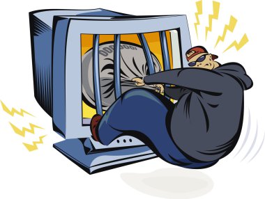 IT burglar clipart