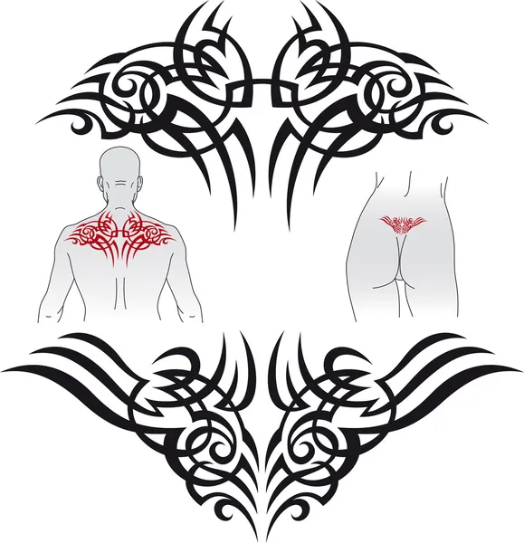 Diseño de tatuaje tribal — Vector de stock