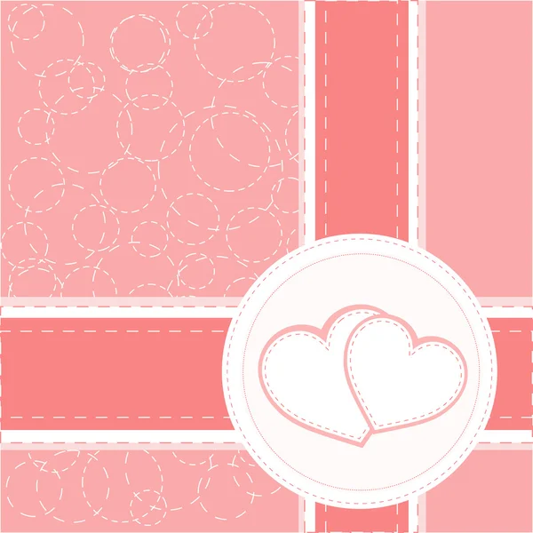 バレンタインの心の結婚式のカードのベクトルの背景 — ストックベクタ