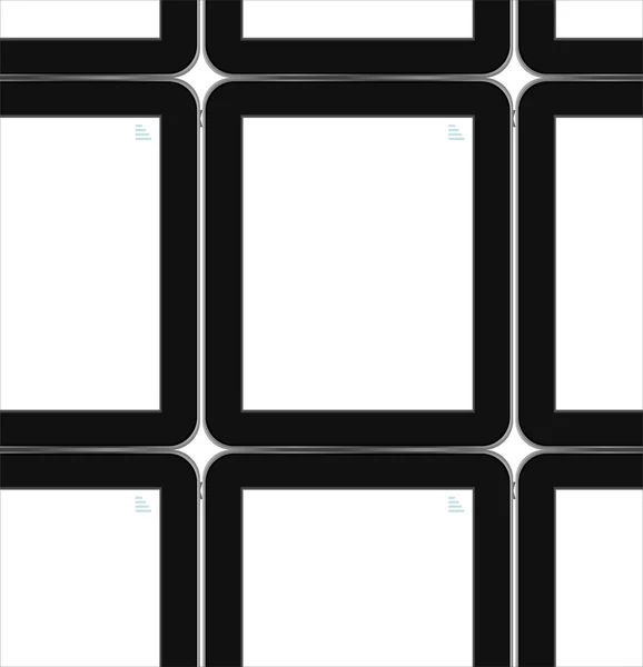Schwarze Tabletten Hintergrund. Vektor Tablet PC ipad — Stockvektor