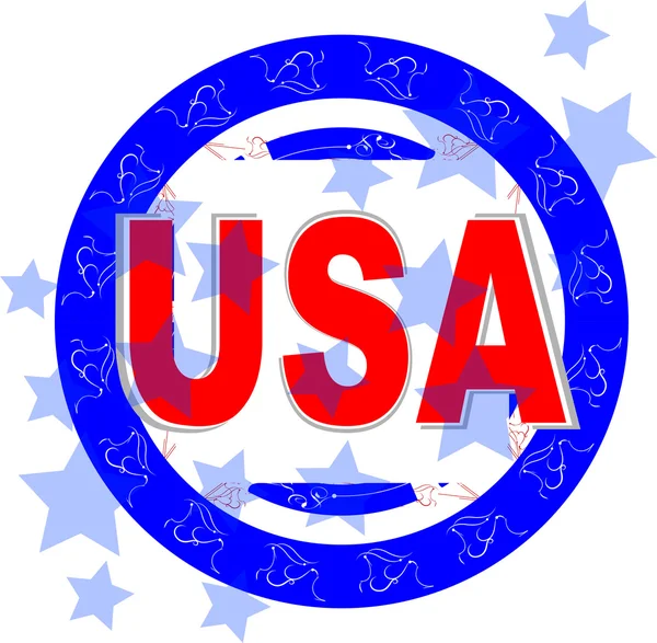 USA vektor illustration. amerikanska självständighetsdagen — Stock vektor