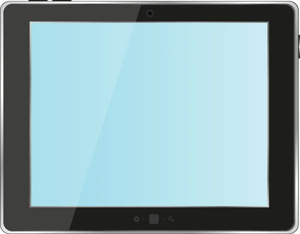 Tablet negro abstracto pc sobre fondo blanco — Vector de stock