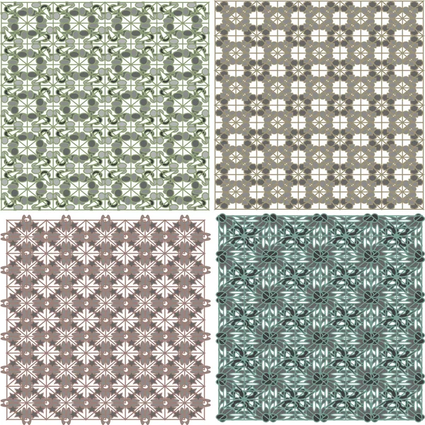 Morocco Seamless Patterns Background Set — Stock Vector