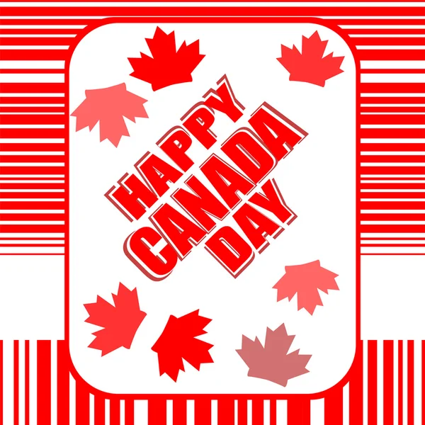 Happy Canada Day card in vector — Stock Vector