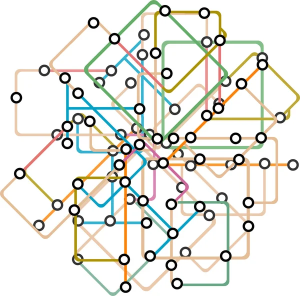 stock vector Abstract background of a subway map