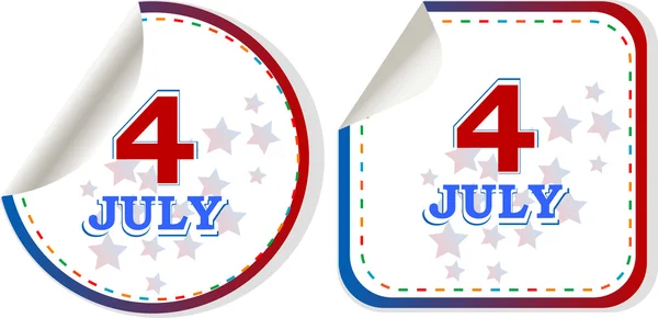 Boldog július 4. USA a függetlenség napja — Stock Vector
