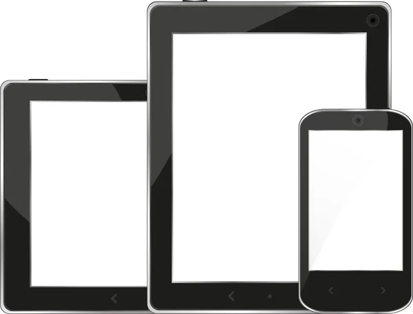 Tablet PC digital moderno con smartphone móvil — Foto de Stock
