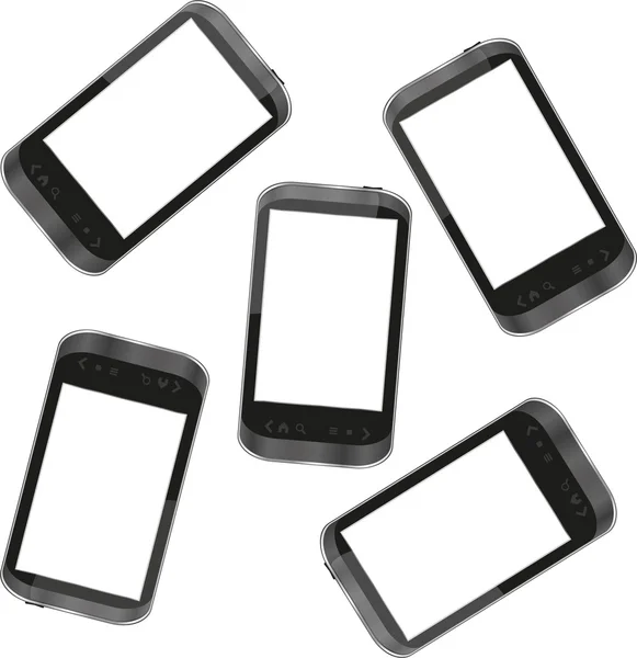 Smart phone per lo sfondo della comunicazione mobile — Vettoriale Stock