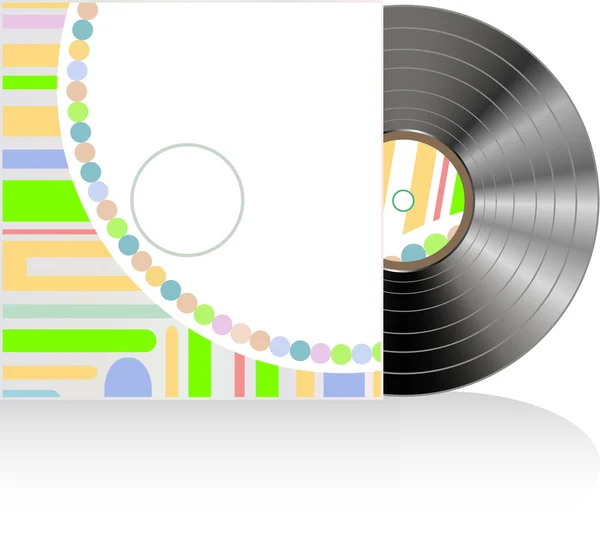 Vinyl schijf dekking in abstracte textuur. vector — Stockvector