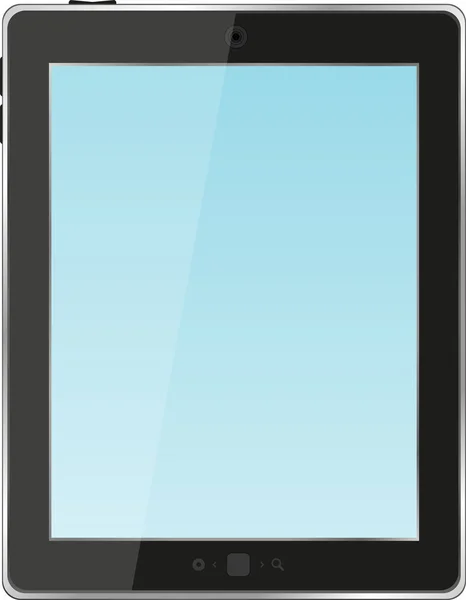 Digitaler Tablet-PC mit blauem Bildschirm — Stockvektor