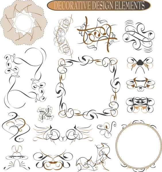 Éléments de conception calligraphique et décoration de page — Image vectorielle