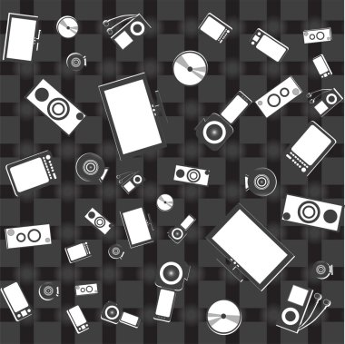 Seamless electronic products background clipart